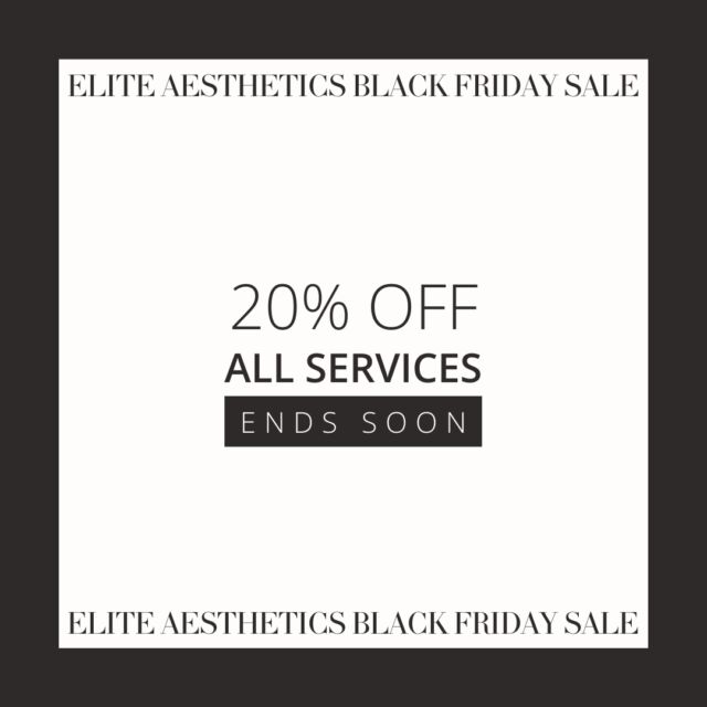 One week left to secure 20% savings!! This is our BIGGEST sale of the year and we don't want you to miss out 😊⁣
During this sale you can also book appointments for up to 90 days out with prepayment. 

Book online at
eliteaestheticsnyc.com [link in bio!]
-OR-
Call/Text us at
212-647-1930

#happyfriday#sale#medspanyc#nycinjector#botoxnyc#skincare#bigsale#holidaysale