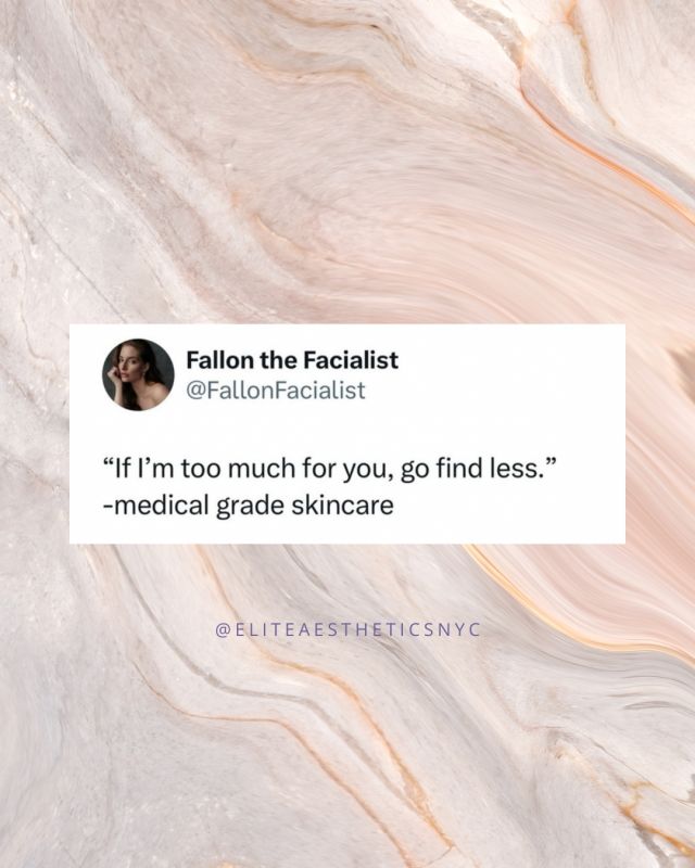 Never 👏 settle 👏.... especially when it comes to your skin.

Medical-grade skincare isn't a trend—it's a testament to efficacy and trust. 

Don't just put anything on that beautiful face!! Choosing medical-grade skincare means choosing science-backed solutions you can rely on.

#skincaretips#aestheticiannyc#medspa#medspanyc#eltamd#skinceuticals#skinbetter#medicalgradeskincare
