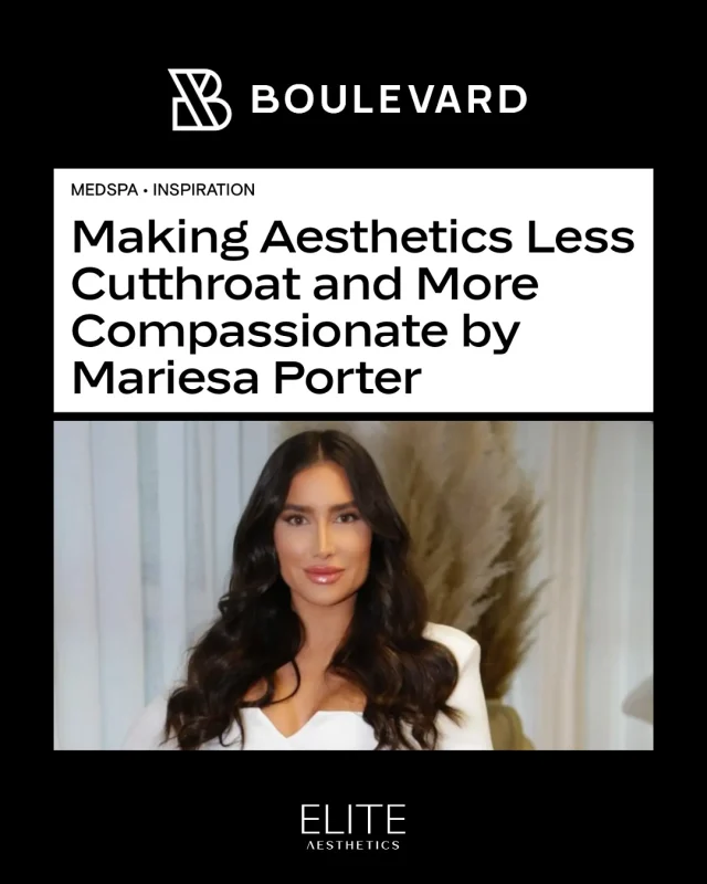 Special thanks to @joinblvd for featuring our commitment to empathy and compassion at Elite (& for developing a platform that maximizes performance and truly prioritizes our clients!) 

Our founder @mariesa_elitenyc had the opportunity to chat with Boulevard about building a strong business foundation, our team's dedication to ongoing education, and our effective client-focused approach.

Check out the full story at the link in bio!